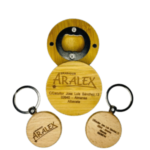 Grabado llaveros madera